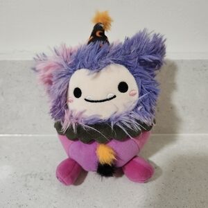 Squishmallows Woxie The Yeti Bigfoot 4” Clown - 2025 New Halloween Autumn Purple